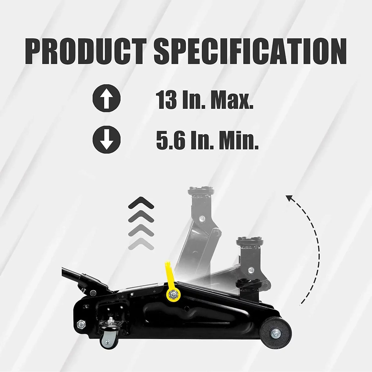 Big Red Hydraulic Trolley Floor Jack 1.5 Ton (3,000 lb) Capacity Black - W8204SB