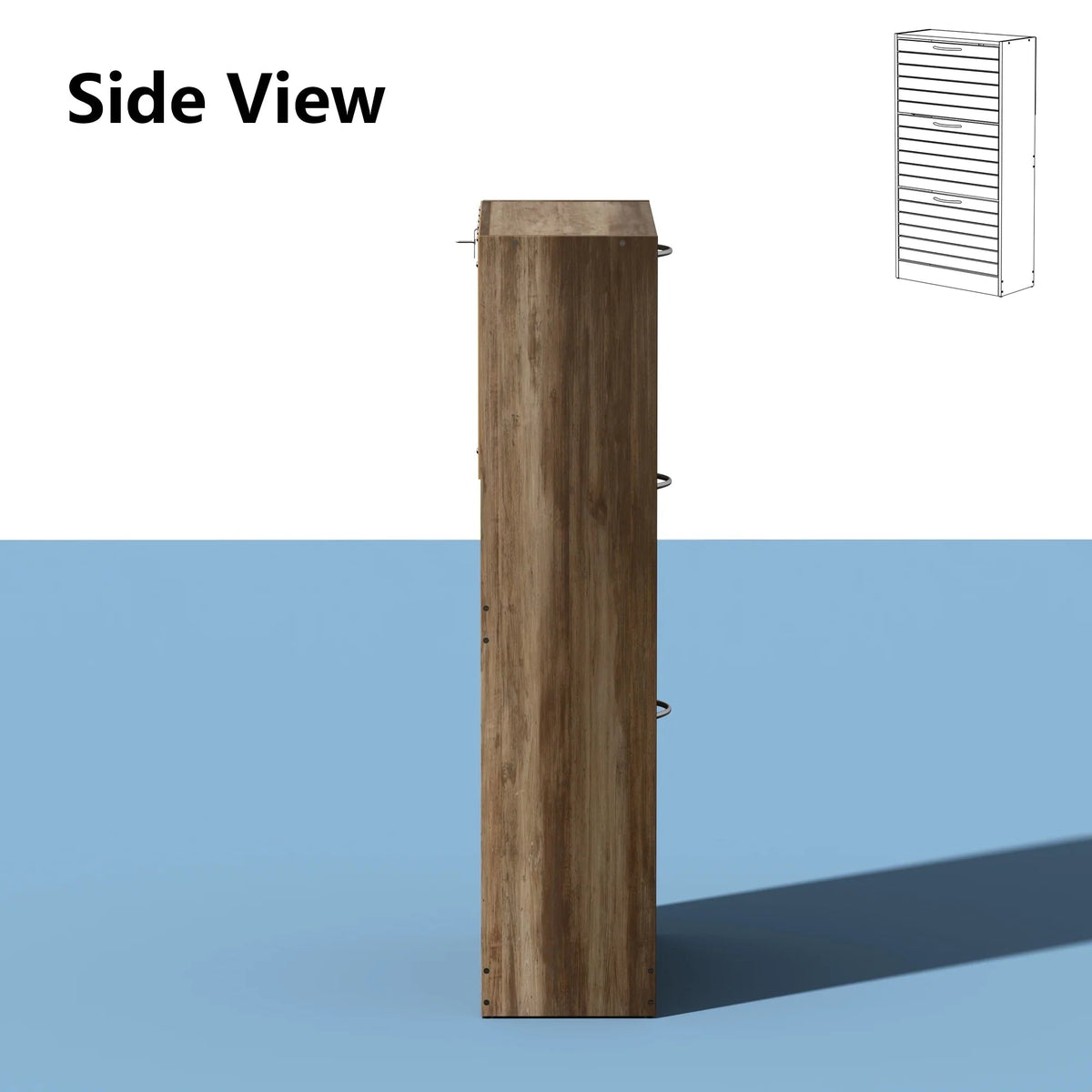Modern Flip-Down Shoe Storage Cabinet