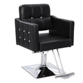 OmySalon Hydraulic Barber Chair, Black - 19.3 Inch Wide, 330Lbs Capacity