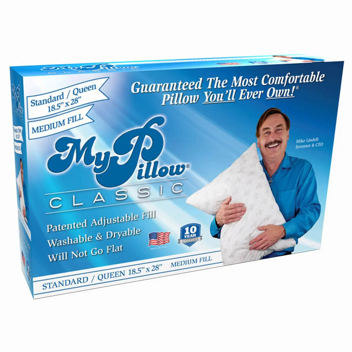 MyPillow Classic Medium Standard/Queen Pillow - White