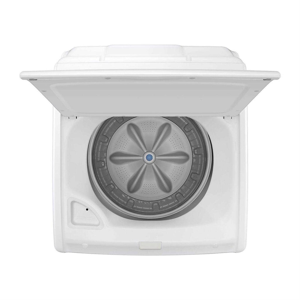 Samsung White Top Load Laundry Pair - WA41A3000AW Washer And DVE41A3000W Electric Dryer