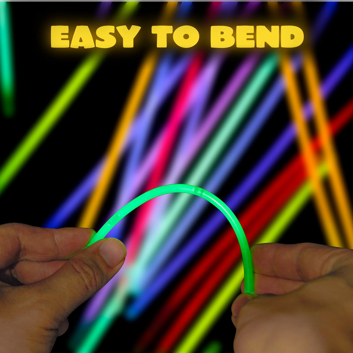 Joyfy 100 Pcs Glow Sticks Bulk, 8" Glow in The Dark Neon Party Supplies, Glow Bracelets and Necklaces Party Pack