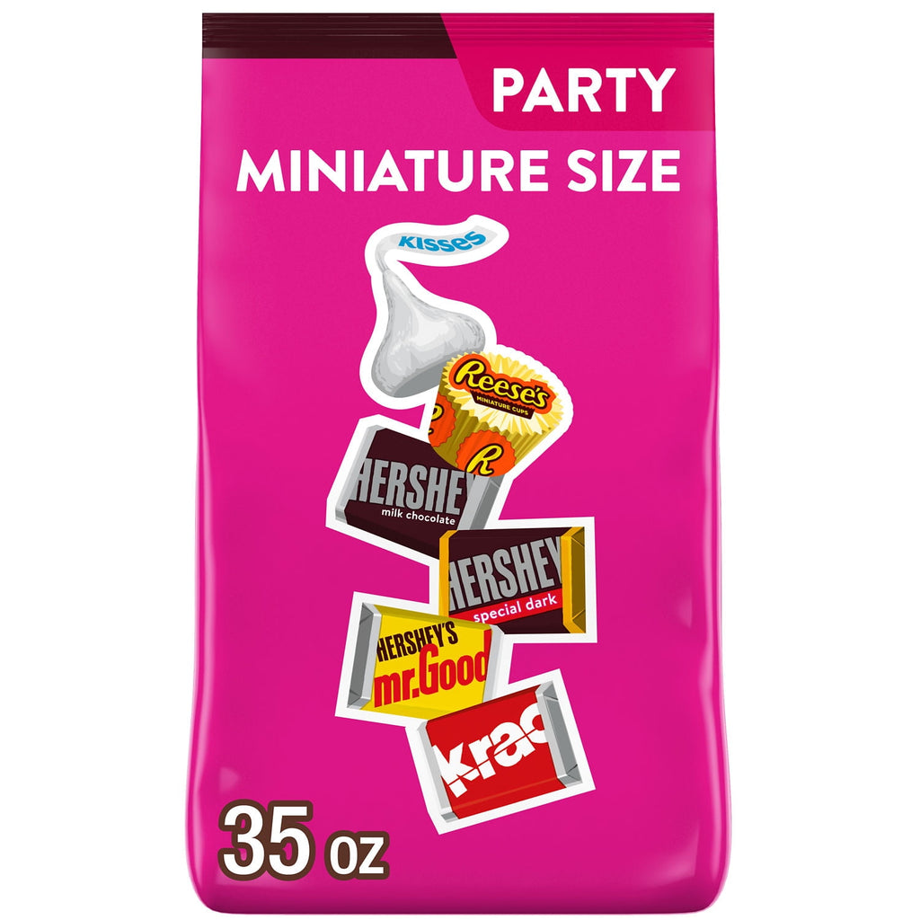 Hershey's and Reese's Assorted Chocolate Flavored, Halloween Candy Party Pack, 35 oz