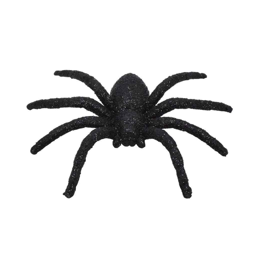 Glitter Spiders Decorations, Black, 8 Count, Halloween by Way To Celebrate