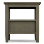 Solid Wood Rectangle End Table With Drawer And Shelf, 18.1in D x 20in W x 19.5in H - Norfolk