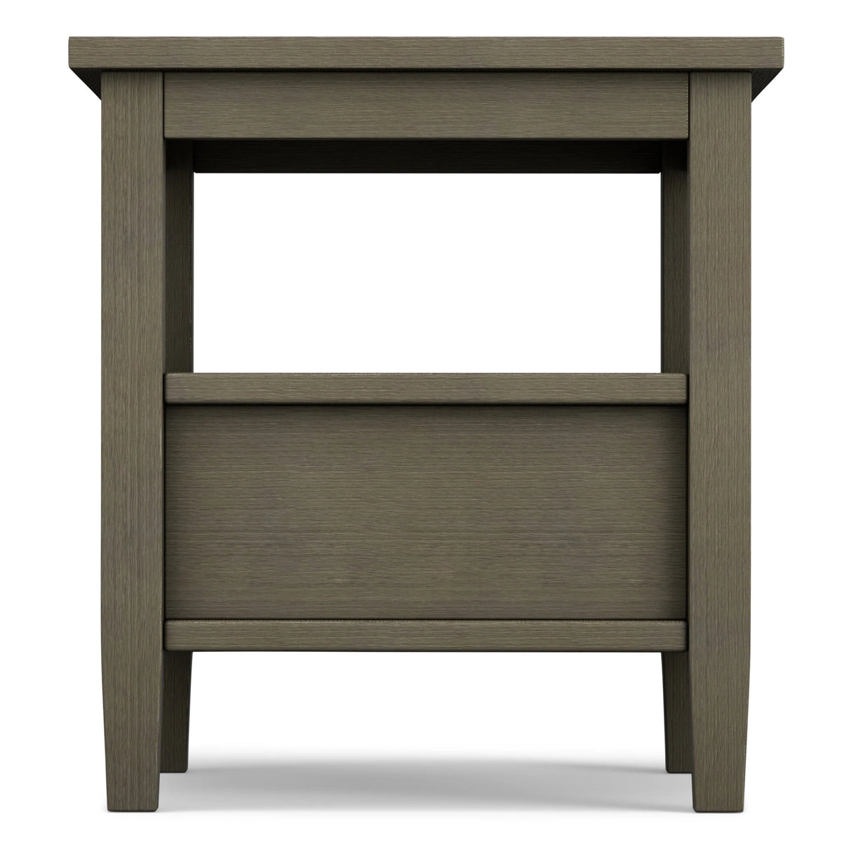 Solid Wood Rectangle End Table With Drawer And Shelf, 18.1in D x 20in W x 19.5in H - Norfolk