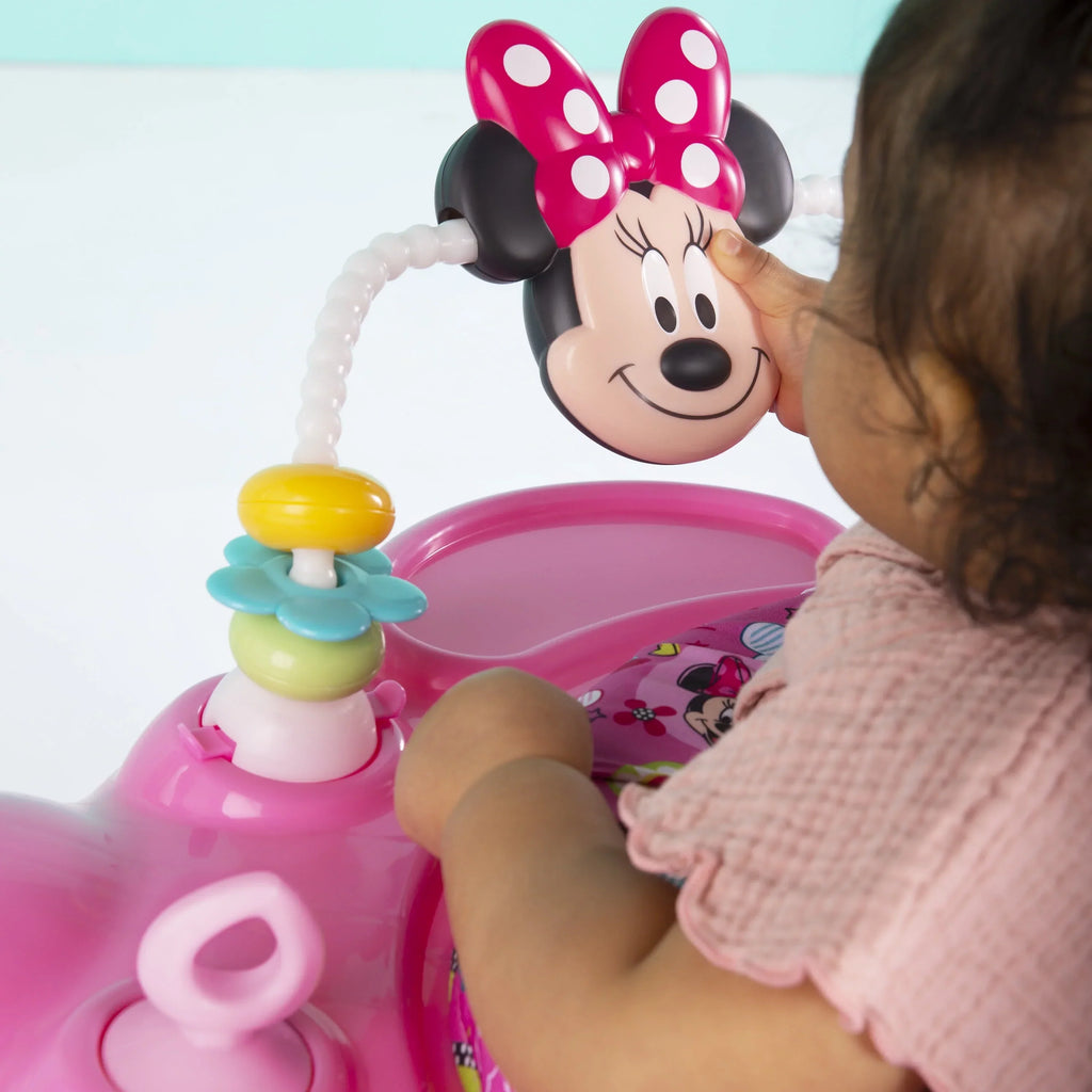 Bright Starts Disney Baby Minnie Mouse PeekABoo Activity Jumper Bouncer With Lights & Music - 10299