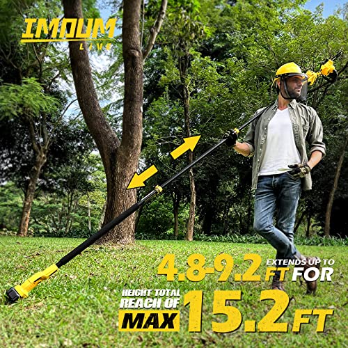 IMOUMLIVE 2-in-1 Brushless Cordless Pole Saw And 8 Inch Mini Chainsaw - 8 Inch
