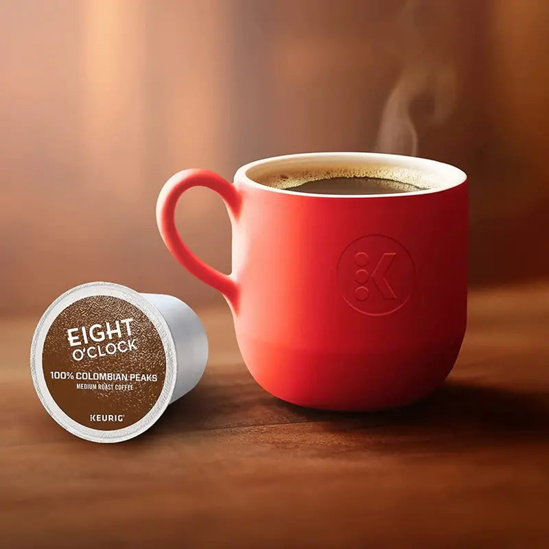 Eight O'Clock Colombian Peaks Medium Roast Coffee K-Cup Pods, 96 Count, 100% Arabica