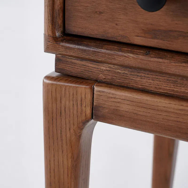 Walnut Ash Wood Chest Cabinet With 3 Drawers, 23.6 x 14.2 x 31.5 in