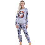 Pajamas For Women Set Halloween Cozy 2 Piece Outfit Soft Comfortable Sleepwear Loungewear Nightwear Nightclothes Homewear