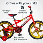 Schwinn Mototrax Boys Sidewalk Bike, 18-Inch Mag Wheels, Red, Ages 5-7, Single Speed, Coaster Brakes - S0803WMDS