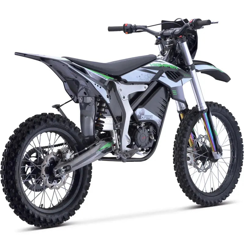 MotoTec Electric Dirt Bike 72V 12,000W White - Venom
