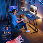 L-Shaped Gaming Computer Corner Desk With Monitor Stand - 220 lbs Capacity