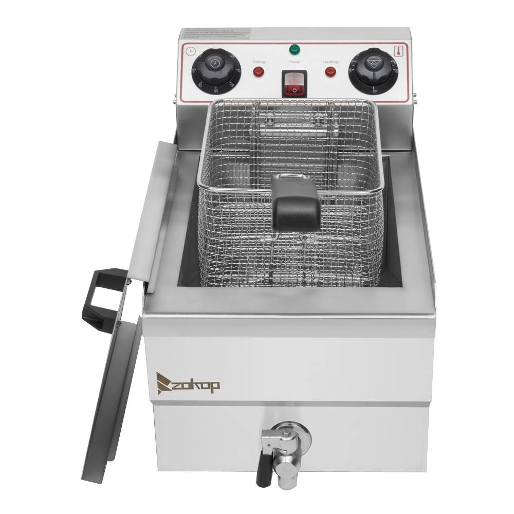Ktaxon Electric Deep Fryer 12.5QT 1700W Stainless Steel Adjustable Temperature