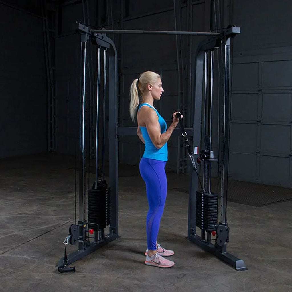 Body-Solid Powerline Functional Trainer Cable Machine, Dual 210 Lb. Weight Stacks - PFT100