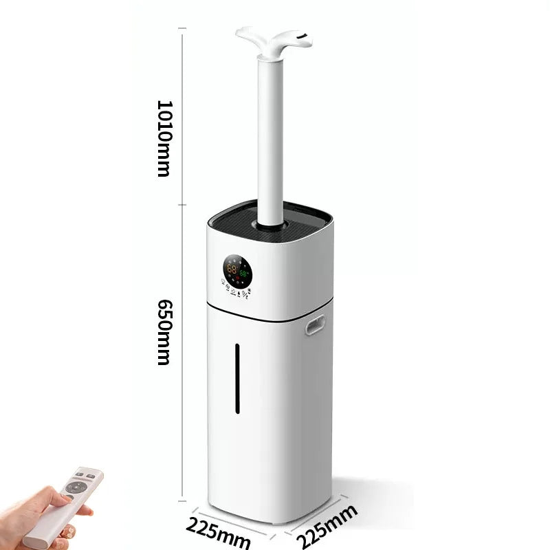 16L 4.2Gal Cool Mist Tower Top Fill Humidifier With Essential Oil Tray, Remote And 360 Nozzle - White