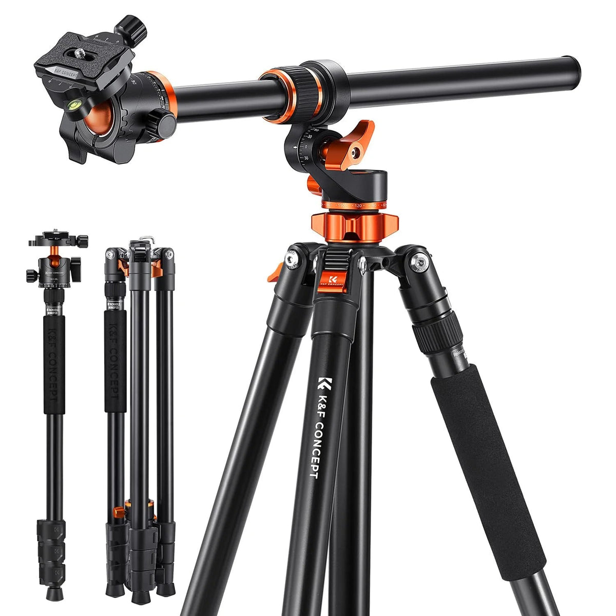 90 Inch Ultra High Camera Tripod With Metal Ball Head, Heavy Duty Photography Stand