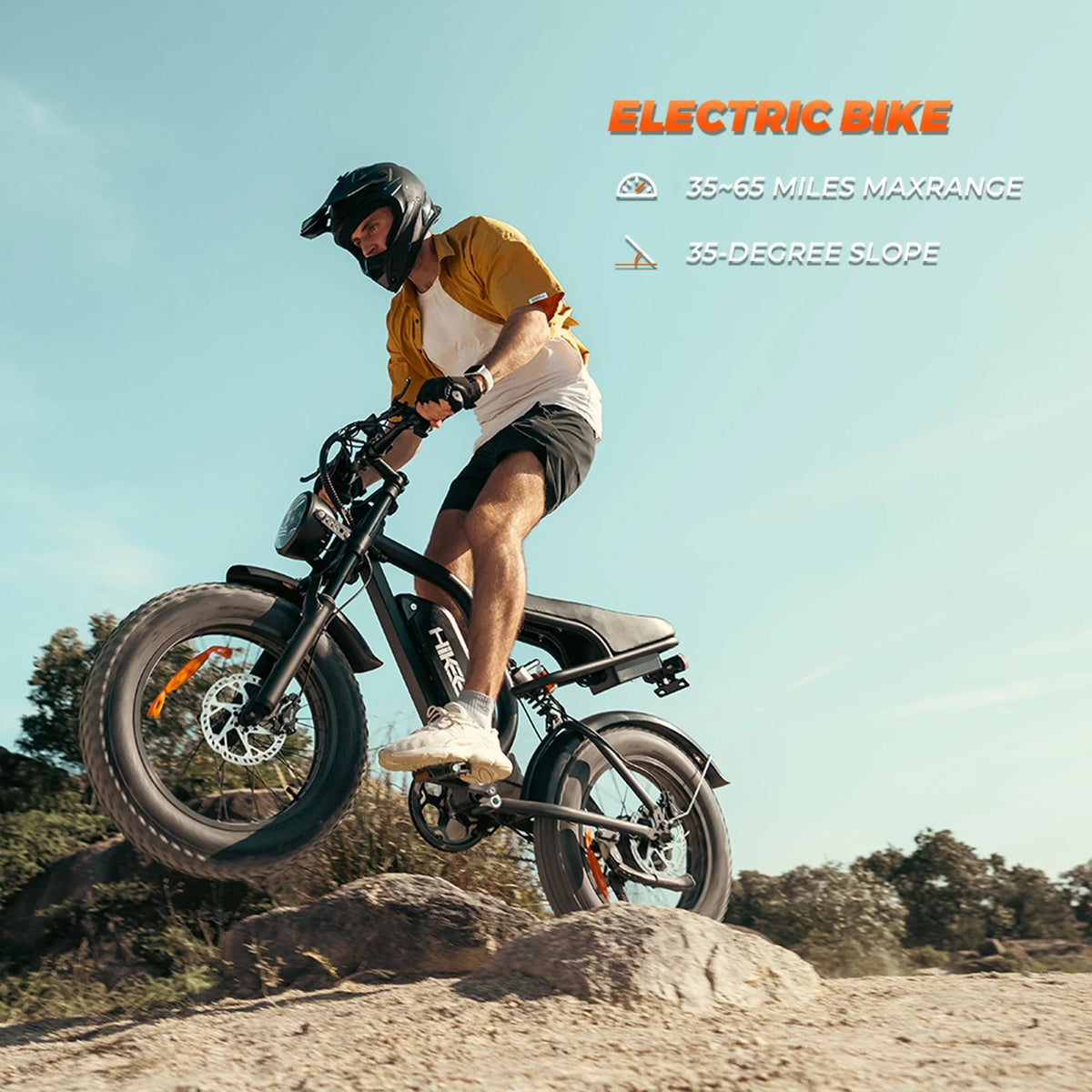 HiKeep Adult Fat Tire Electric Bike, 20 inch, 1500W Peak, 48V 15Ah, Black - K6-L-1.0