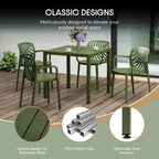 WestinTrends 5-Piece Outdoor Patio Dining Set, Olive Green - Playa