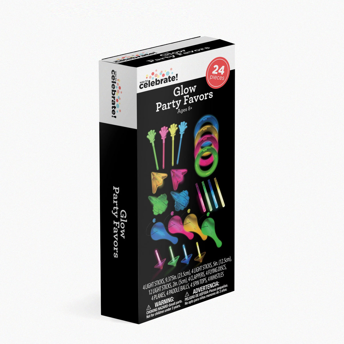 Multicolor Glow Party Favors, 24 Pieces, by Way To Celebrate