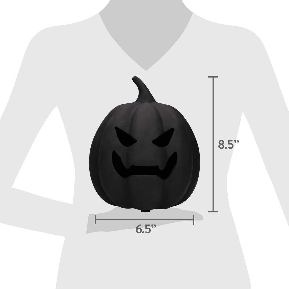 Paper Mache Jack-o'-Lantern Decoration, 8.3", Halloween by Way To Celebrate