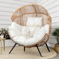 Shintenchi Wicker Egg Chair With Cushion - 400 Pounds Capacity