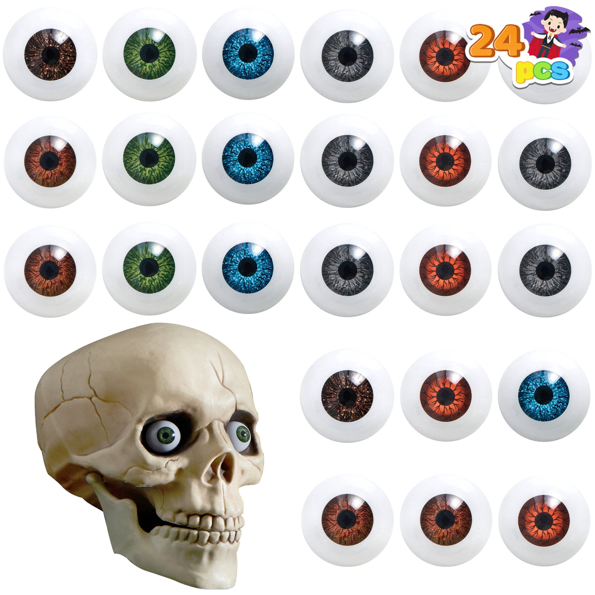 Joyfy 36 Pcs Halloween Bouncy Balls, Glow in The Dark Bouncy Balls Halloween Toys for Kids, for Trick or Treaters, Halloween Goodies, Halloween Party Favors