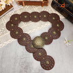 Women's Concho Disc Belt Western Cowboy Cowgirl Wide Leather Boho Country Waist Belts for Dress Jeans