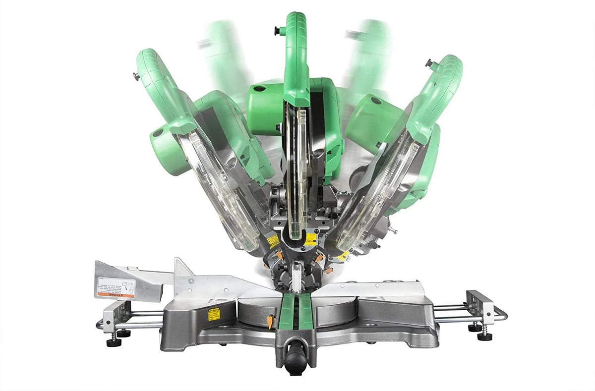 Metabo HPT 10-Inch Sliding Dual Compound Miter Saw, 12 Amp, Double Bevel - C10FSHS
