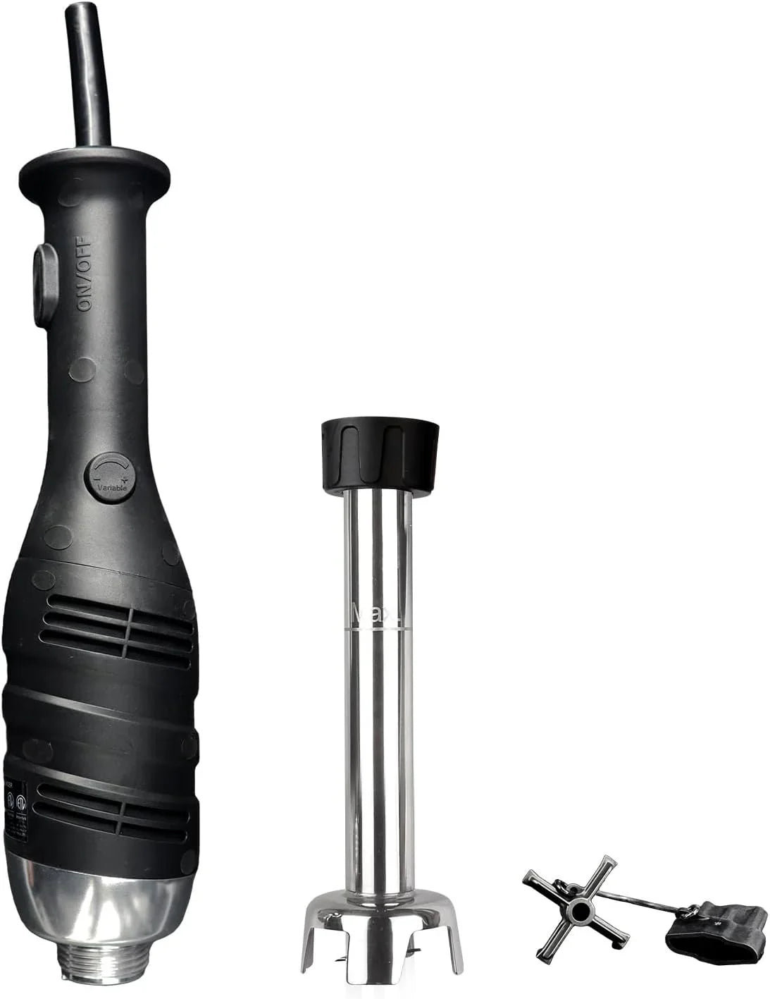 VONCI Commercial Immersion Blender 500W, 16in SUS 304 Removable Shaft - 6000-20000RPM
