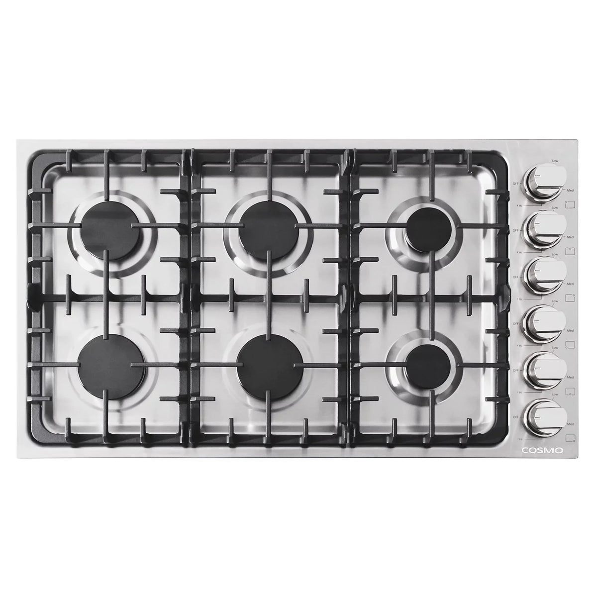 5-Piece Kitchen Package - 36in Gas Cooktop, 36in Range Hood, 30in Electric Wall Oven, 24in Microwave Drawer, French Door Refrigerator