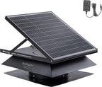 Wall Mount Solar Exhaust Fan, Black, 35W, 1200 CFM
