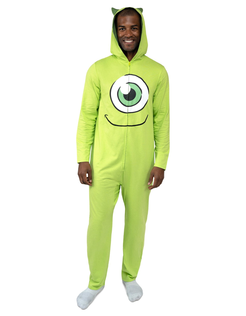 Disney Monsters Inc. Toddler Boy or Girl Cosplay Hooded One Piece Mike Lime Green