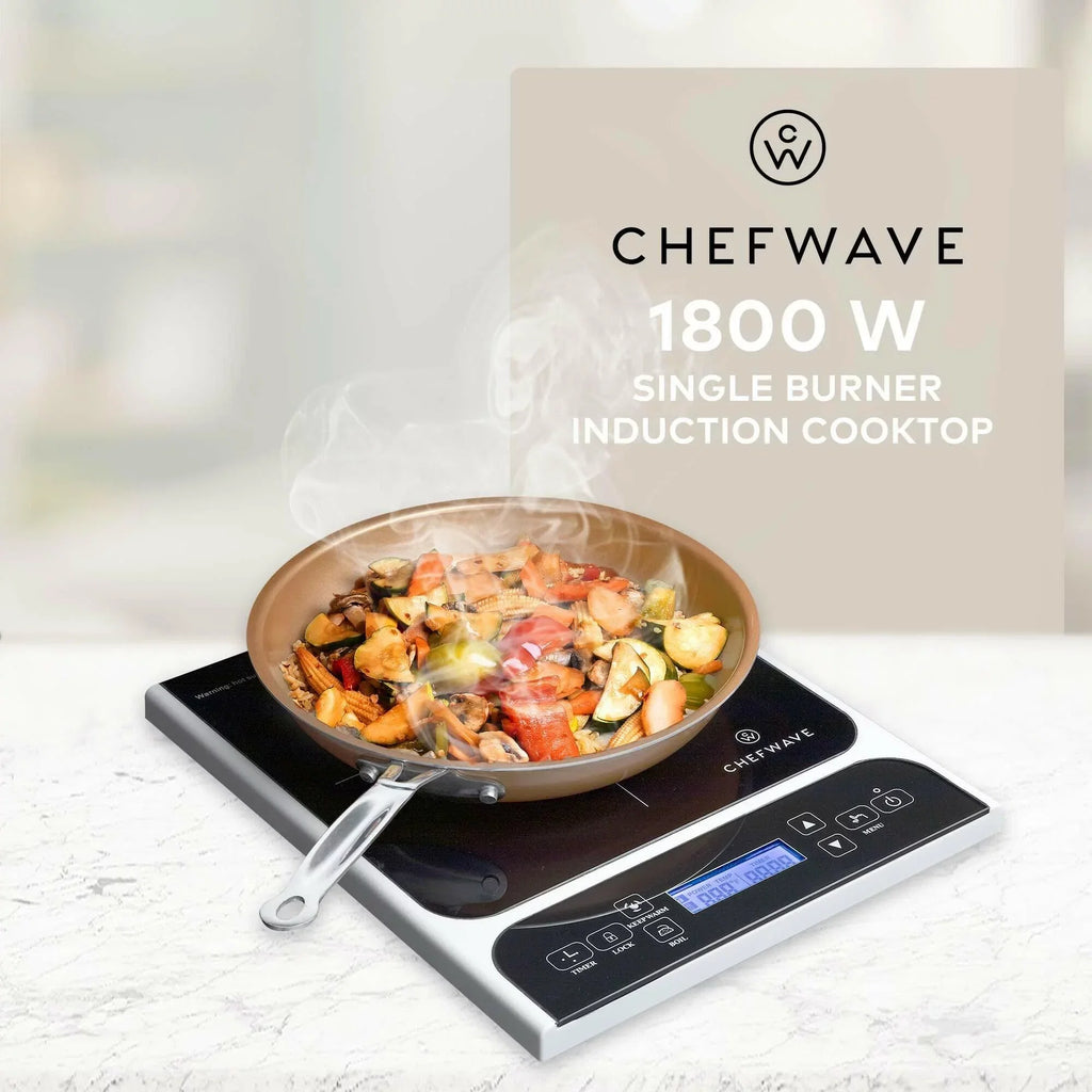 ChefWave Portable Induction Cooktop, 1800W, 10in Fry Pan