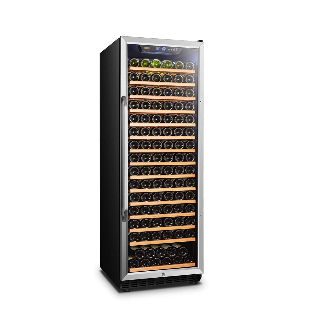 Lanbo 165 Bottle Built-In Black Single Zone Wine Cooler, 24 inch Width - LW177S