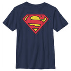 Boy's Superman Classic Logo Graphic Tee Royal Blue Medium