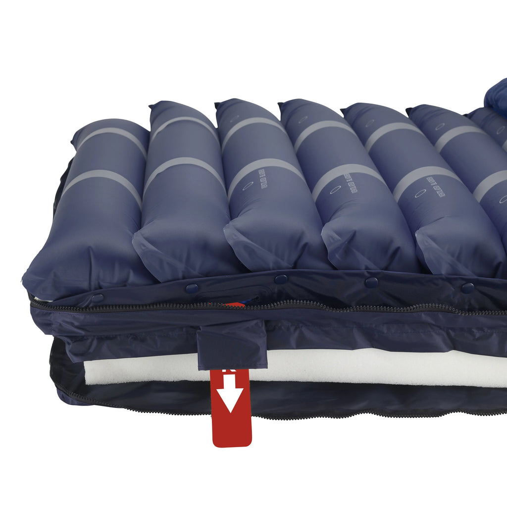 Drive Medical Alternating Pressure And Low Air Loss Mattress System, 5 in Air, 3 in Foam Base - Med-Aire Assure