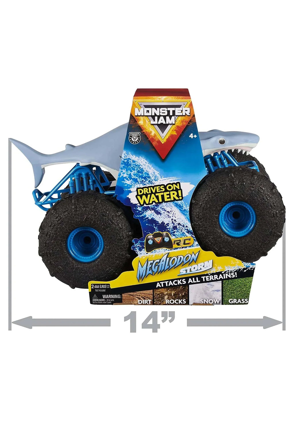 Monster Jam Megalodon Storm All Terrain Remote Control Monster Truck