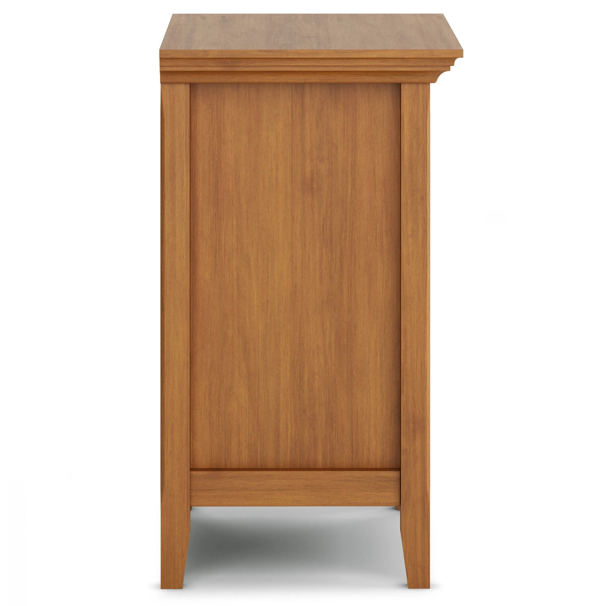 Solid Wood Nightstand With 2 Drawers And Open Shelf, 16 in D x 24 in W x 26 in H