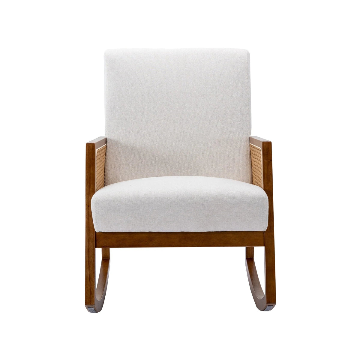 Upholstered Tall Back Gliding Rocking Armchair