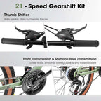 UPYOOE Mountain Bike With Carbon Steel Frame, 24/26 Inch Wheels And 21-Speed Shifting