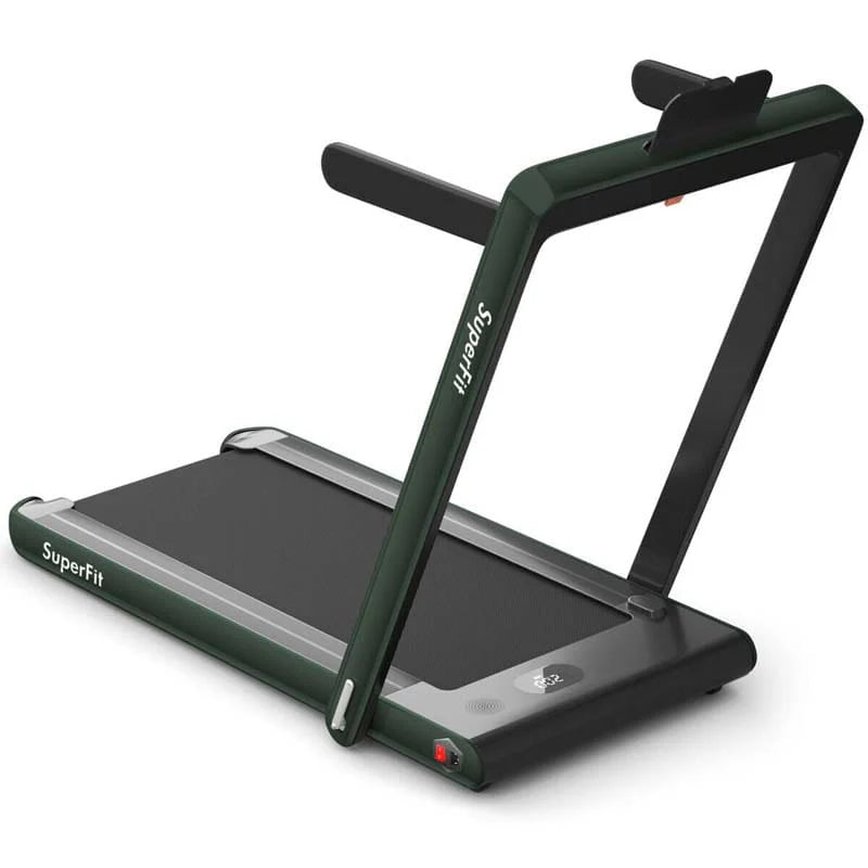 2 In 1 Folding Treadmill, 2.25 HP, 40 in x 16 in Running Area, Dual Display And App Control