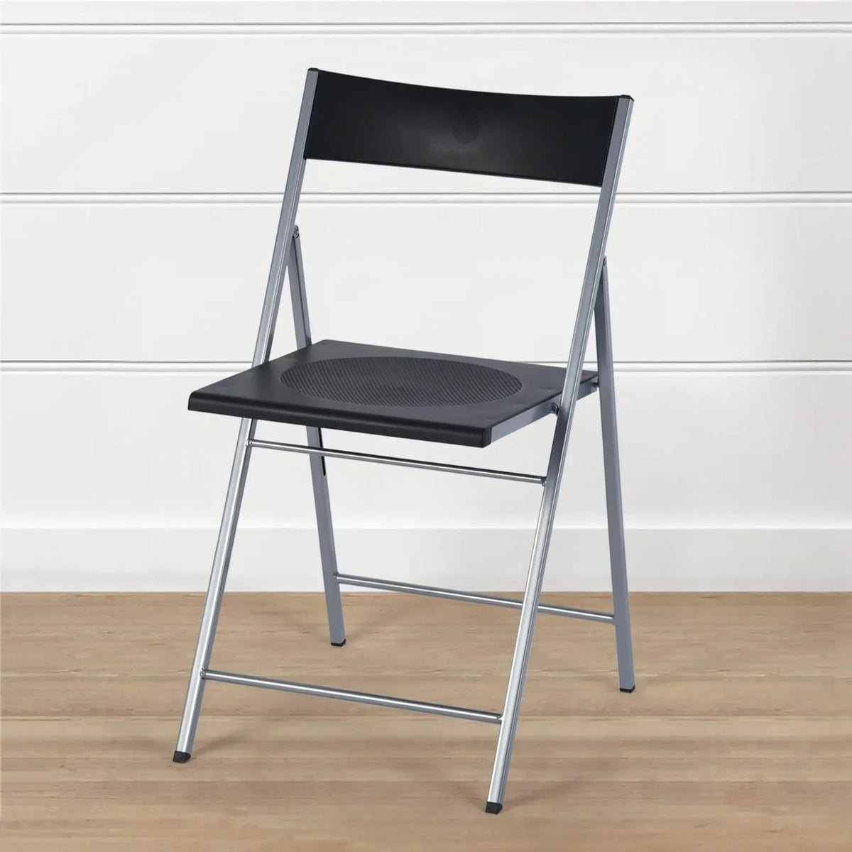 Homylin Commercial Folding Chairs, Pack Of 6, Black, 16.5in D x 18.7in W x 30.5in H