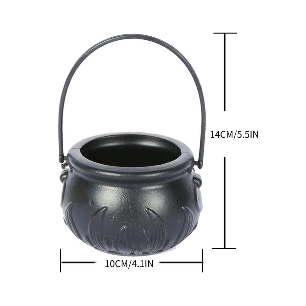 Halloween Decorations Cauldron Mister 12 LED Mist Maker Fogger Cauldron Witch Jar Atomizer Lamp Punch Bowl Candy Fire Flame Bucket Fogger Misting Cauldron Party Favors
