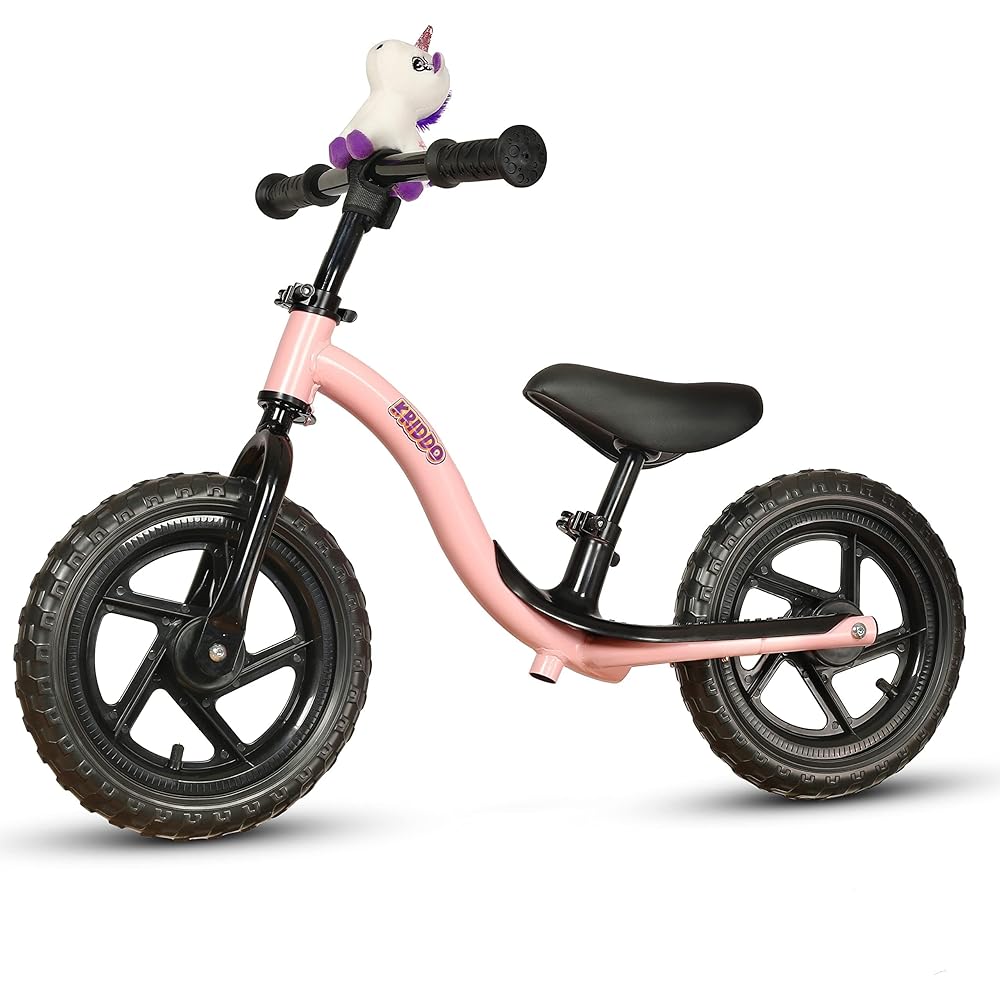 Kriddo Toddler Balance Bike And Interactive Push Bicycle - Pink