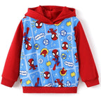 Marvel Spider-Man Boys Hoodies Peter Parker Blue Graphic Pullover Tops Halloween Sweatshirts Toddlers Kids 4-5T