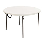 Lifetime 48 inch Round Fold-In-Half Table, White Granite - 280064