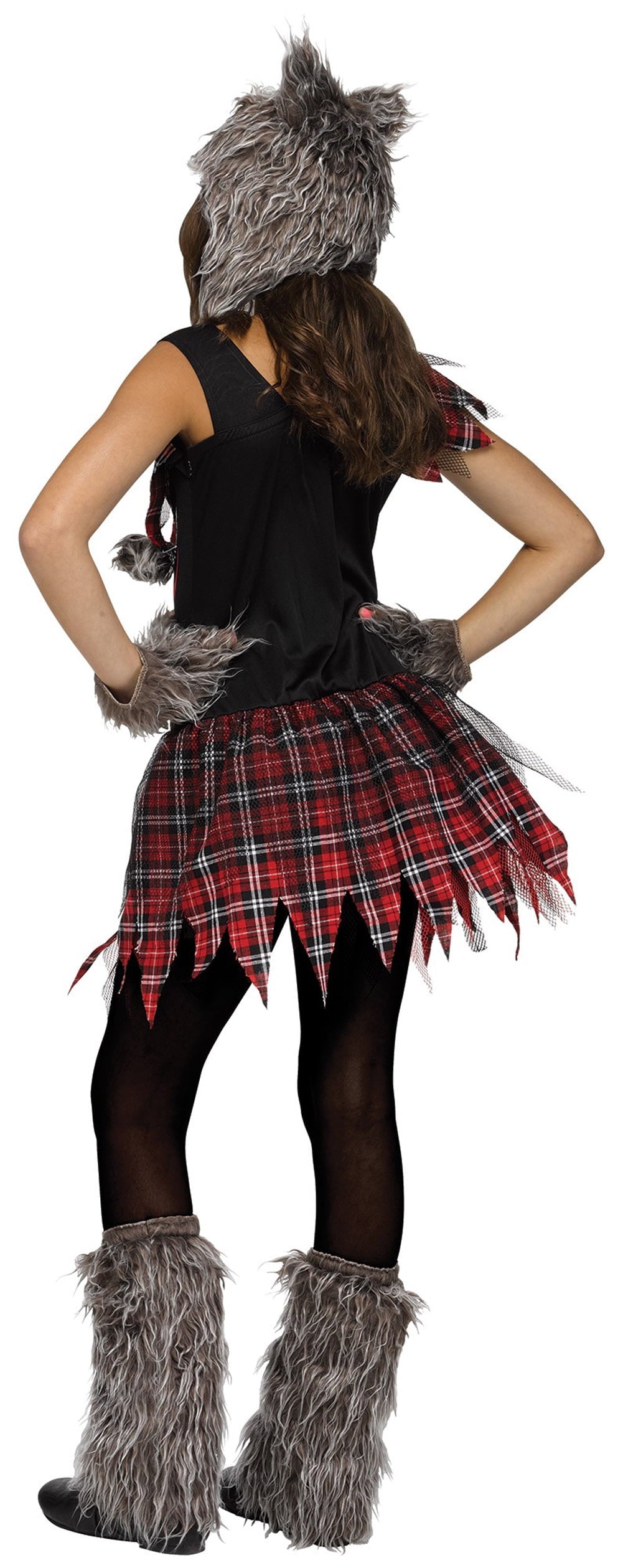 Wild Wolfie Girl Kids Costume Large 12 - 14 Multicolor