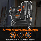 WEN 20V Max Cordless 18-Gauge Brad Nailer With 2.0Ah Battery And Charger - 100 Nail Capacity